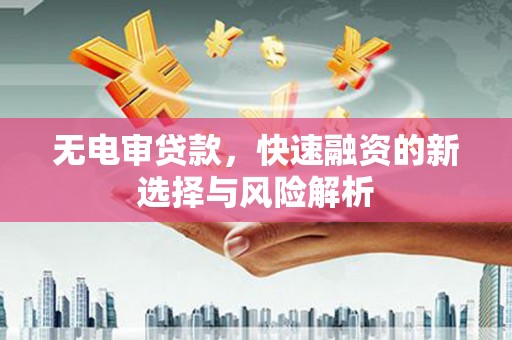 南丰无电审贷款，快速融资的新选择与风险解析