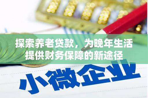 南丰探索养老贷款，为晚年生活提供财务保障的新途径