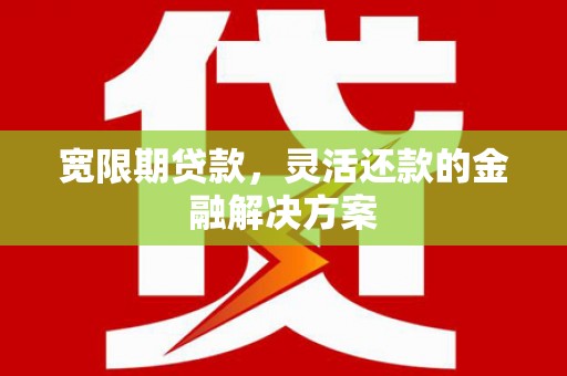 南丰宽限期贷款，灵活还款的金融解决方案