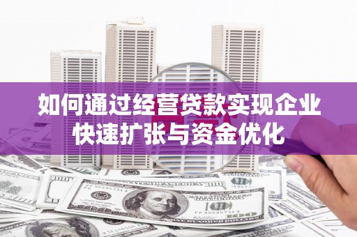 南丰如何通过经营贷款实现企业快速扩张与资金优化