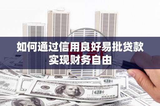 南丰如何通过信用良好易批贷款实现财务自由