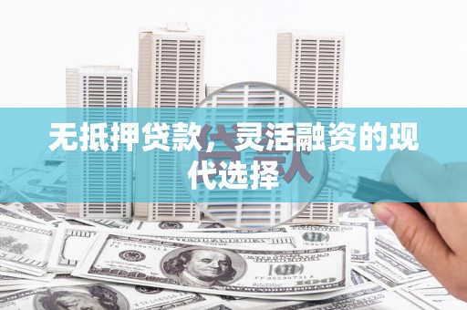 南丰无抵押贷款，灵活融资的现代选择