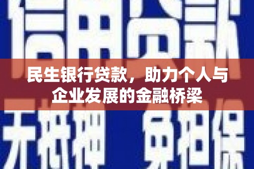 南丰民生银行贷款，助力个人与企业发展的金融桥梁