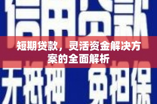 南丰短期贷款，灵活资金解决方案的全面解析