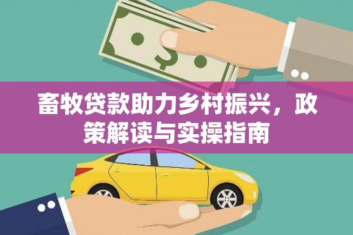 南丰畜牧贷款助力乡村振兴，政策解读与实操指南