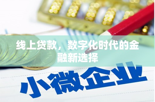 南丰线上贷款，数字化时代的金融新选择