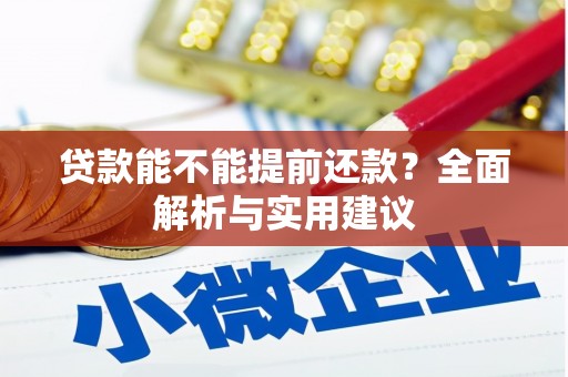 南丰贷款能不能提前还款？全面解析与实用建议