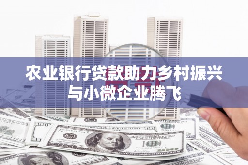南丰农业银行贷款助力乡村振兴与小微企业腾飞
