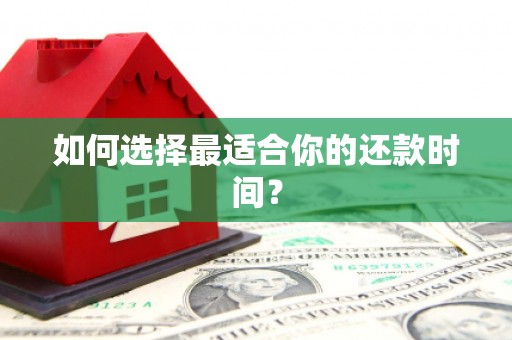 南丰如何选择最适合你的还款时间？